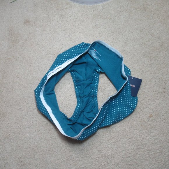 Relisted Tommy Hilfiger teal polka dot boyshort panty size S or M - Picture 6 of 16